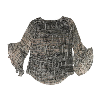 Multi Graphic 3/4 Sleeve Blouse