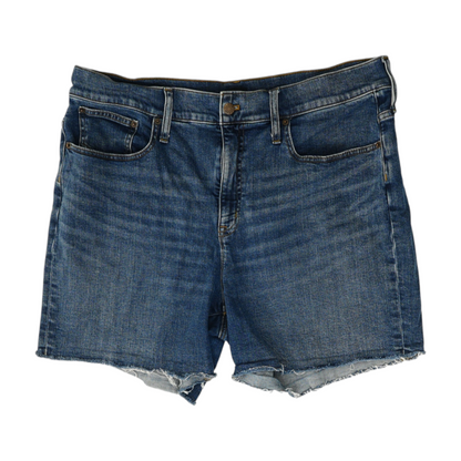 Navy Plus Size Solid Denim Shorts
