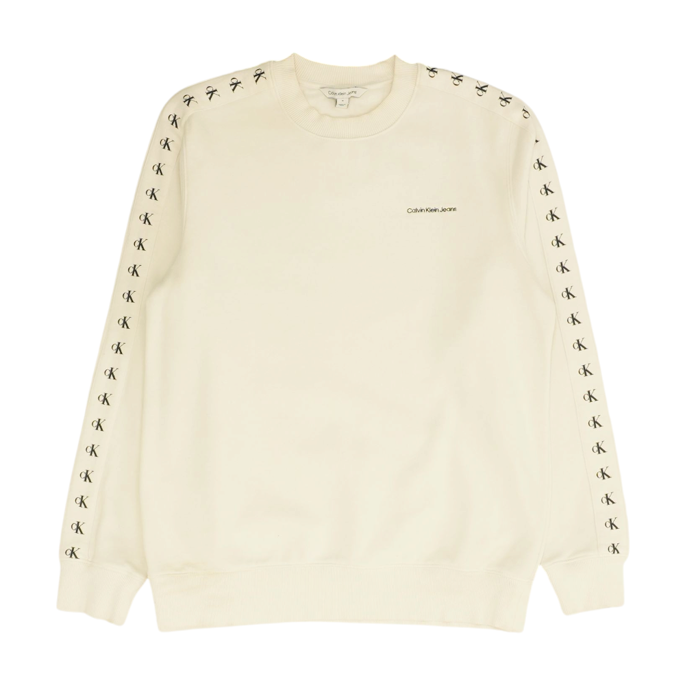 White Solid Sweatshirt Pullover