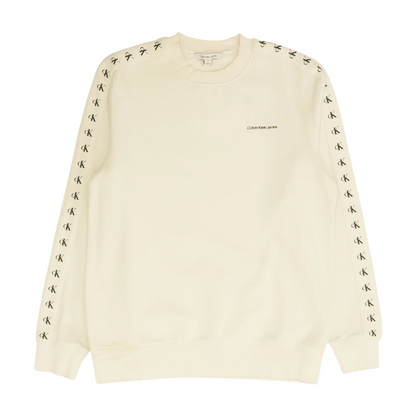 White Solid Sweatshirt Pullover
