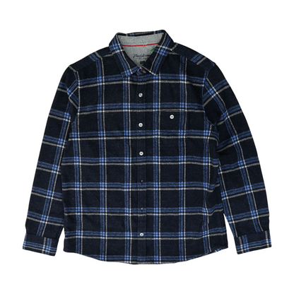 Black Plaid Flannel Button Down