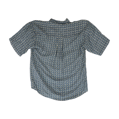 Blue Check Short Sleeve Button Down