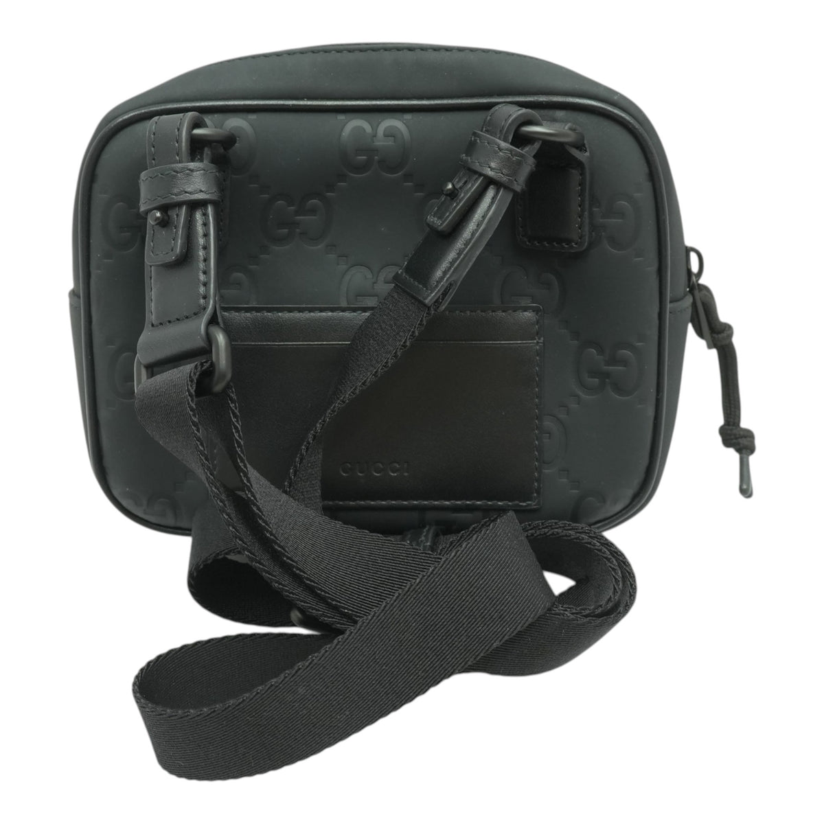GG Rubber Effect Crossbody Bag in Black