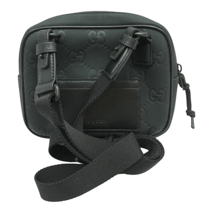 GG Rubber Effect Crossbody Bag in Black