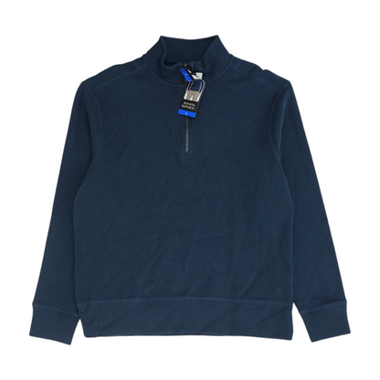 Navy Solid 1/4 Zip Pullover