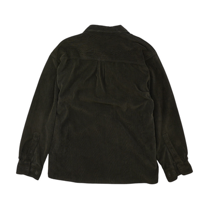 Brown Solid Flannel Button Down