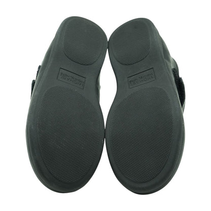 Black Leather Flats