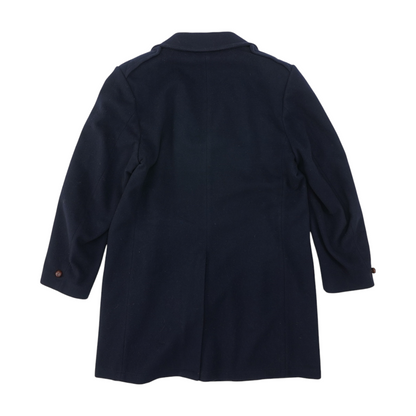 Vintage Navy Long Solid Coat