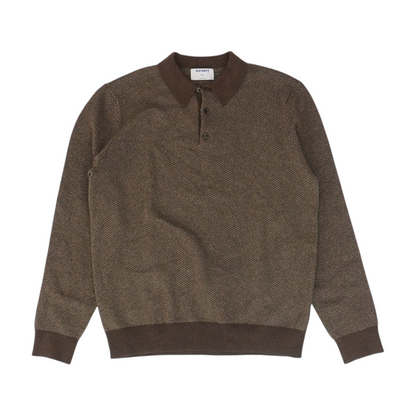 Brown Tall Chevron Pullover Sweater