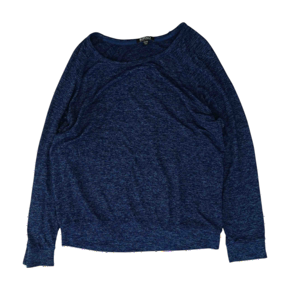 Blue Solid Sweatshirt Pullover