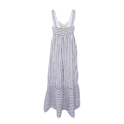 White Striped Maxi Dress