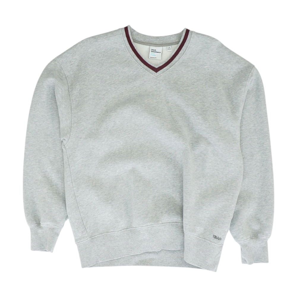 Gray Solid Sweatshirt Pullover