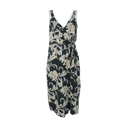 Black Floral Midi Dress