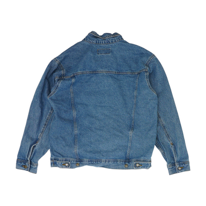Blue Solid Denim Jacket