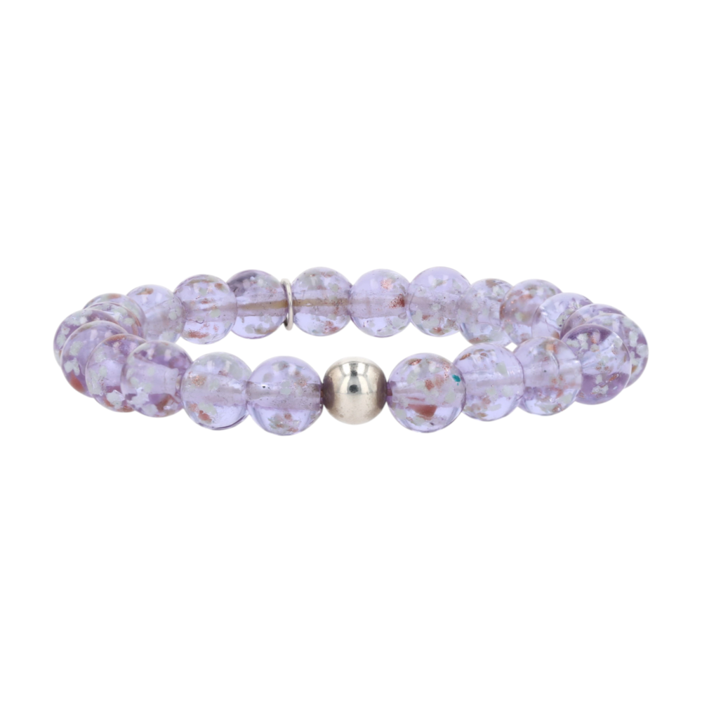 Sterling Silver Glass Beaded Bracelet