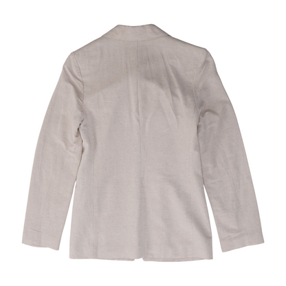 Beige Solid Blazer