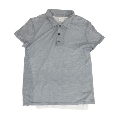 Blue Striped Short Sleeve Polo