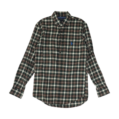 Green Plaid Flannel Button Down