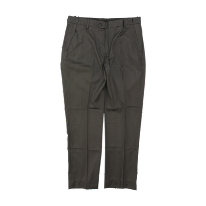 Gray Striped Regular Pants