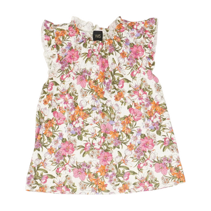 White Floral Blouse