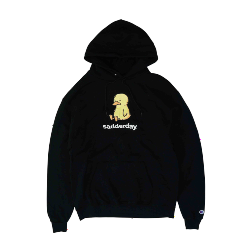 Black Solid Hoodie Pullover