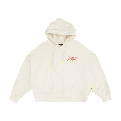 Beige Solid Hoodie Pullover