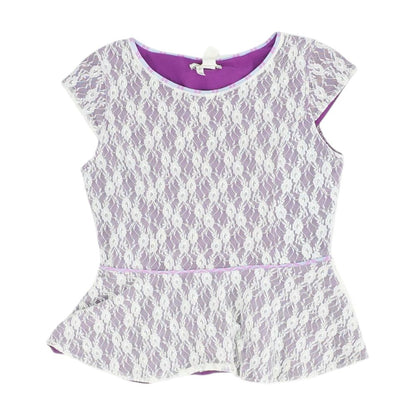 Purple Floral Blouse