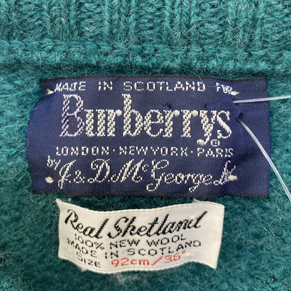 Vintage Green Solid Pullover Sweater