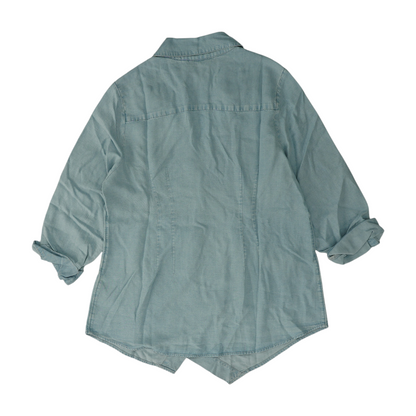 Blue Petite Button Down