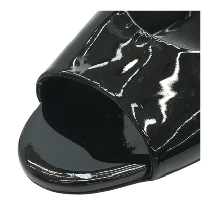 Patent Leather Mule Sandals
