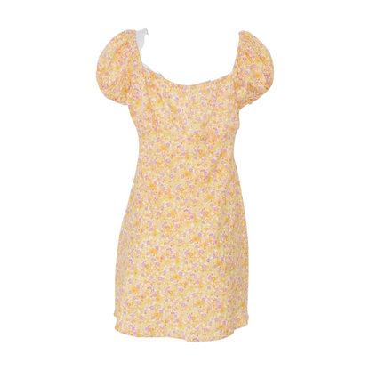 Yellow Floral Mini Dress