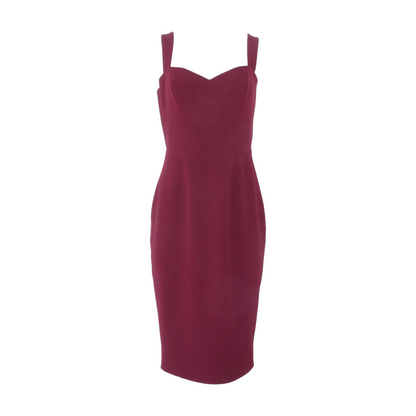 Maroon Midi Dress