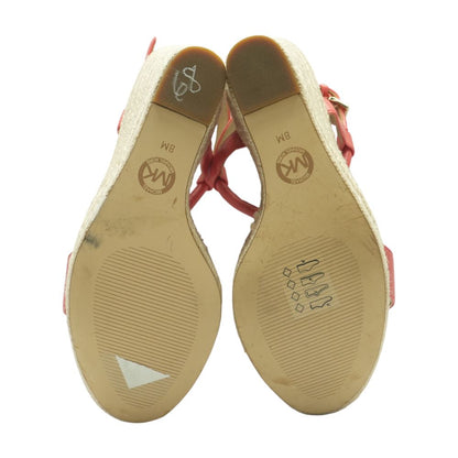 Coral Wedged Sandals