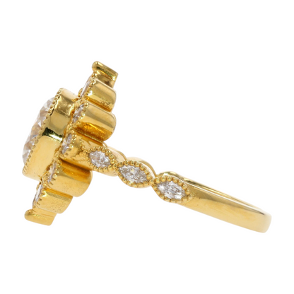 3 1/4 ctw 14K Yellow Gold Lab Grown Diamond Engagement Ring