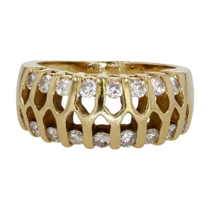 .60 ct 14K Gold Round Diamond Dome Band