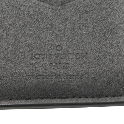Black Pocket Organizer in Shadow Leather