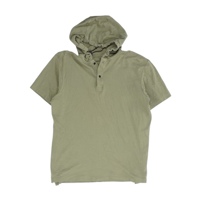Green Solid Henley T-Shirt