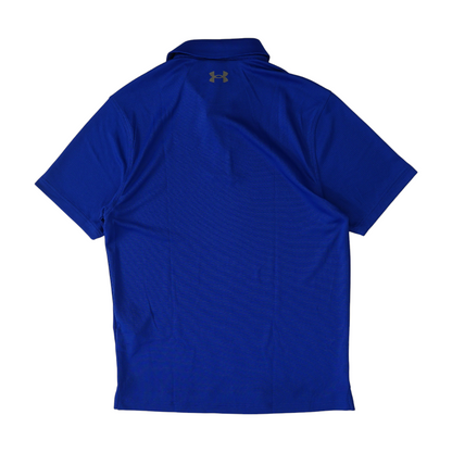 Blue Solid Short Sleeve Polo