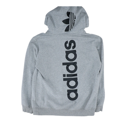 Gray Solid Hoodie Pullover