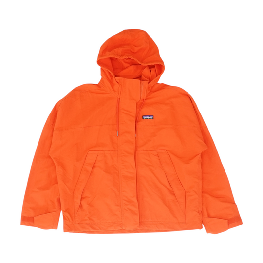 Neon Orange Solid Rain Jacket