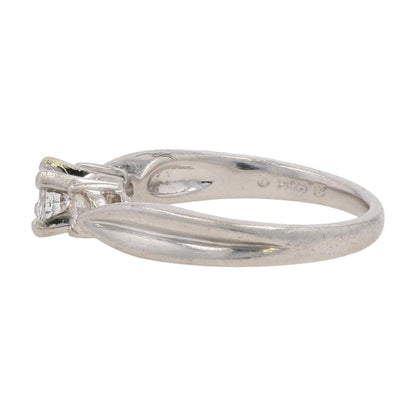 .33 Ct and .16 Ct Platinum Three Diamond Engagement Ring