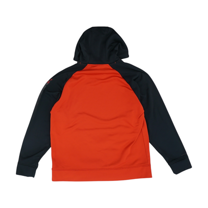 Red Color Block Hoodie Pullover