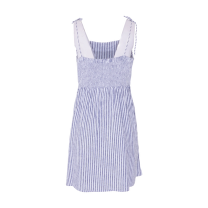 White Striped Mini Dress