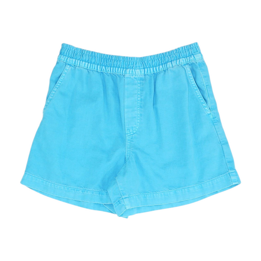 Blue Solid Denim Shorts