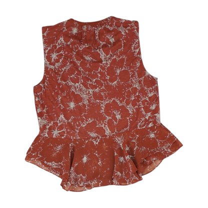 Burgundy Print Blouse