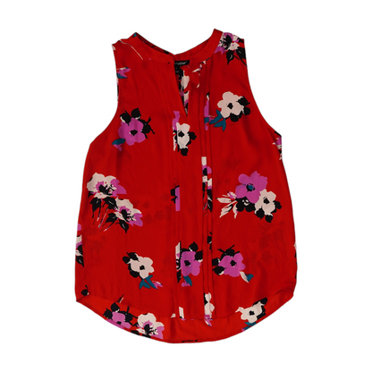 Red Floral Blouse