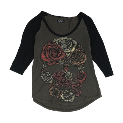 Gray Color Block Raglan