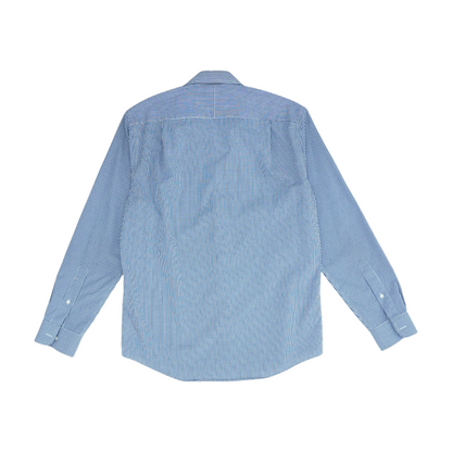 Navy Check Long Sleeve Button Down