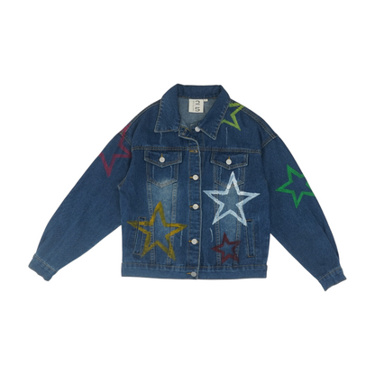 Blue Print Denim Jacket