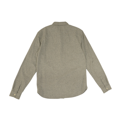 Gray Solid Long Sleeve Button Down